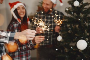 novogodisnje prskalice i jelka