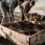 Drvene gredice zemlja